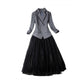 Mesh Mesh Fake Two Piece Pleated Skirt