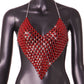 Fashion Backless Gem Stitching Vest