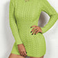 Twist Thread Knitted Dress Women's Fashion Pullover Round Neck Hip Skirt