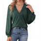 V-neck Casual Long Sleeve Top