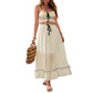 Casual Beach Vacation Set Bow-Tie Lace Skirt