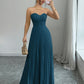 Women's French Tube Top Solid Color Waist Tight Elegant Dress