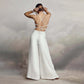 Sleeveless V-neck Brace Skinny Sheath Backless Jumpsuit