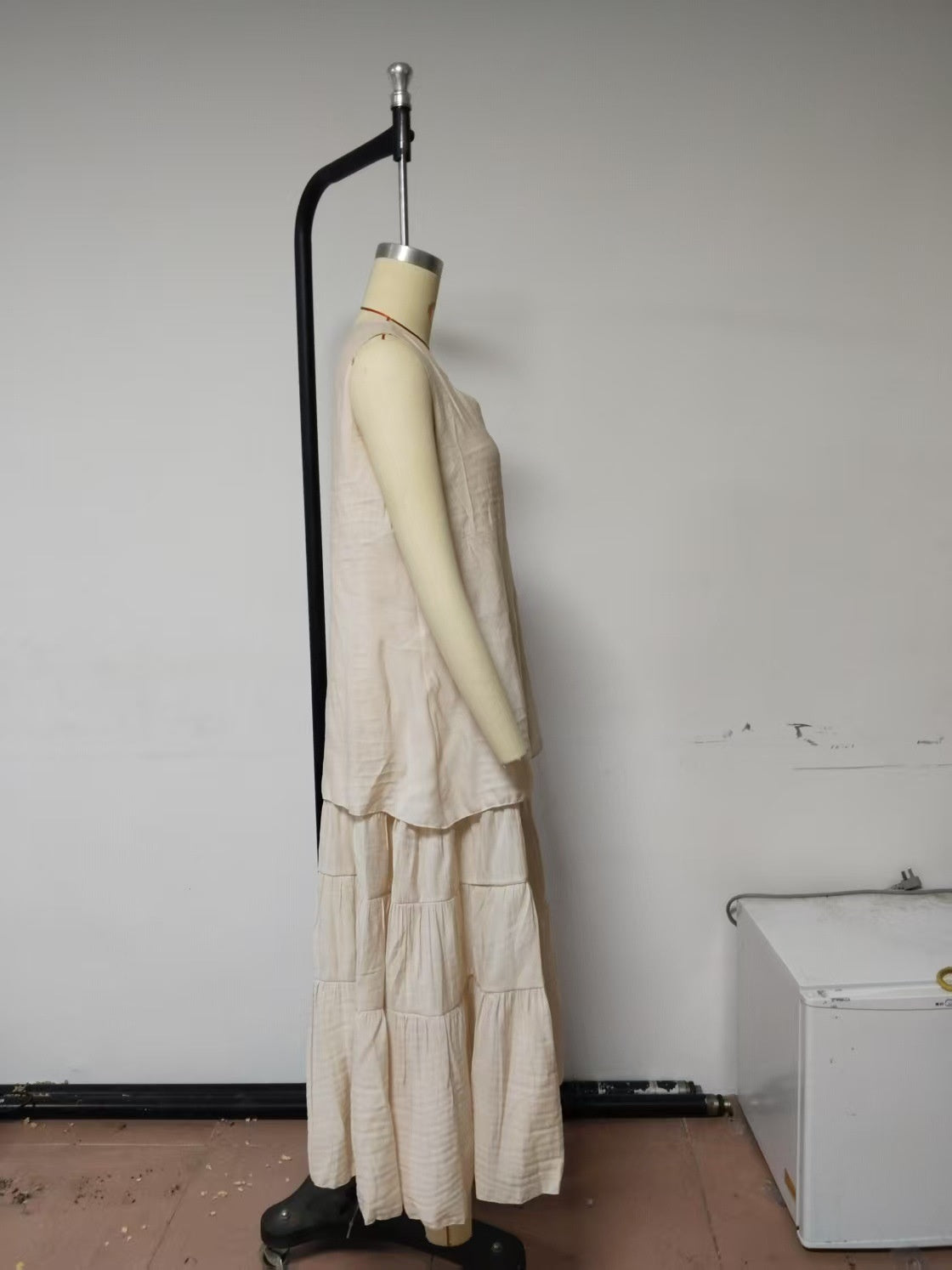 Women's Cotton And Linen Loose Large Skirt Sleeveless Dress