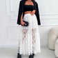 Lace See-through A- Hem Skirt