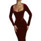 Women's Slim-fit Suede High-end Dress
