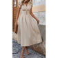 Elegant Waist-cinching French-style Dress For Women