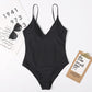 Retro Polka-dot Lace-up Waist One-piece Swimsuit Women