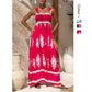 Beach Dress Vacation Style Printed Strapless Dress