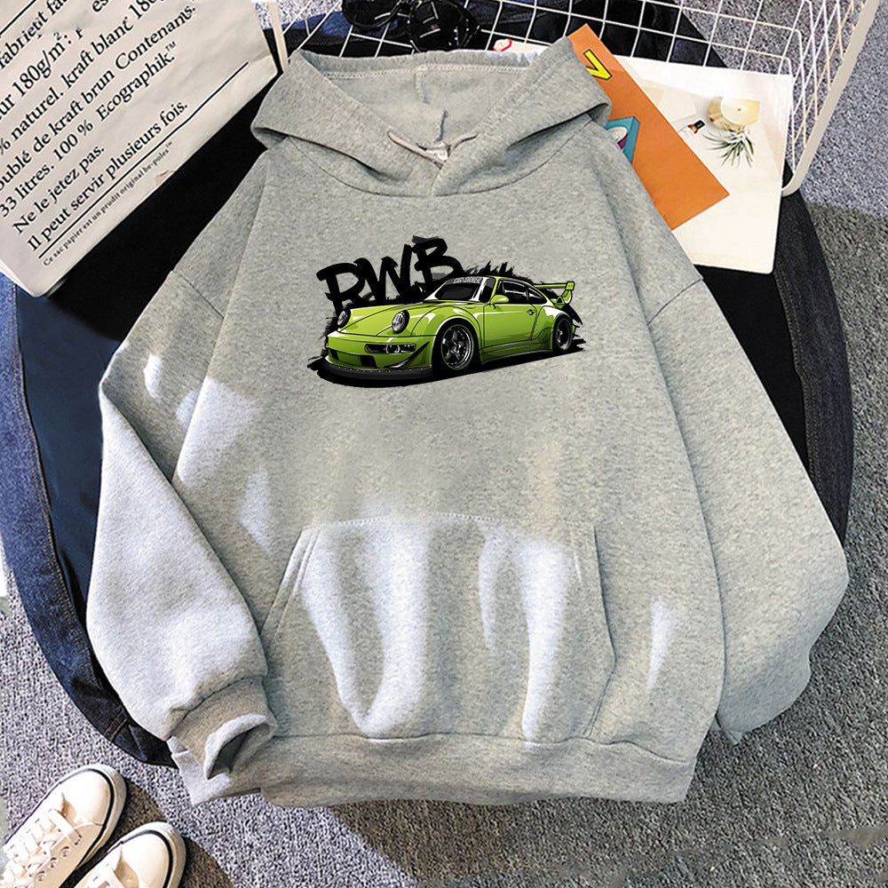 Sweat à capuche Initial D Fashion pour Porsche 911 RWB à manches longues