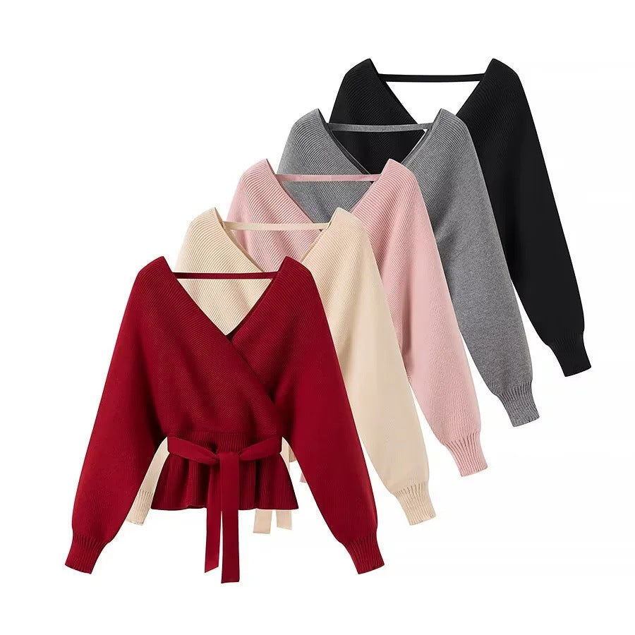 Fashion Pullover Women's V-neck Sweater