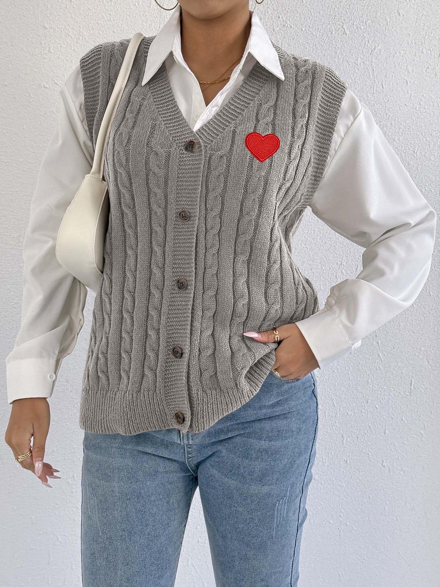 Women's Knitted Cardigan Casual Vest