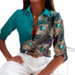 Jewel Feather 3D Digital Printing Long Sleeve Shirt