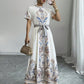 Elegant Lapel Single-breasted Button-up Shirt Dress