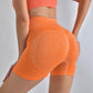 Short de yoga rayé taille haute, pantalon moulant pour femme, leggings de sport, de course à pied et de fitness