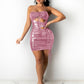 Chest Wrapped Hanging Neck And Buttocks Irregular Dress