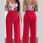 Costume deux pièces à bretelles tendance pour femme