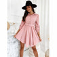 Spring NEW Long Sleeve Solid Color Dress