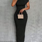 Cute Fashion Water Ripple Sloping Shoulder Dress