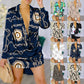 Women's Fashionable Printed Long-sleeved Shirt