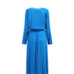 Women's Embroidered Flower V-Neck Long Dress
