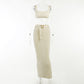 Knitted Inner Match Short Camisole Skirt Suit