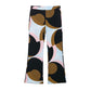 Feather Print Top Geometric Bell-bottom Pants Suit