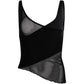 Mesh Stitching Ladies See-through Camisole