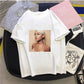 Printing Women's Slim-fit Short-sleeved T-shirt