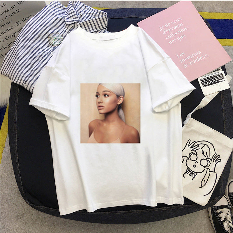 Printing Women's Slim-fit Short-sleeved T-shirt