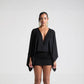 Women's Solid Color And Vneck Stitching Casual Ultra Short Allmatching Dress
