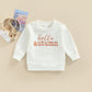 Girls Baby Alphabet Print Sweater Base Set