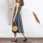 Casual And Comfortable Solid Color Suit Skirt Round Neck Design