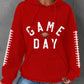 Women's Rugby Print Hooded Waffle Sweater