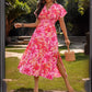 Casual Fashion Short Sleeve V-neck Dress