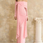 Rare Designer-style Long Slip Dress With A Bow-tie Neckline