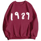 Pull décontracté à manches longues et col rond, style 1989