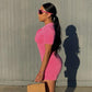Polo Neckline Chest Bag Hip Dress