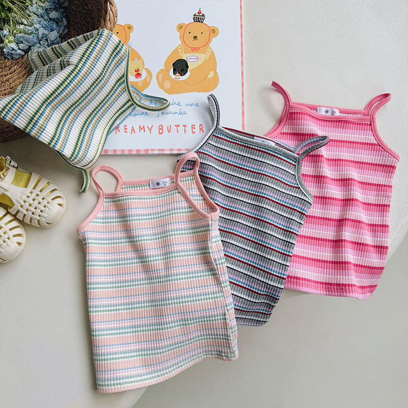 Gilet décontracté extensible et fin brodé à motif dessin animé pour fille