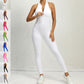 Combinaison de yoga zippée sans manches, effet gainant, extensible, gainante, pour le sport, le levage des fesses, tenues tendance pour femmes