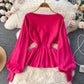 Women's Top And Sheath Skirt Two-piece Set