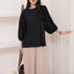 Japanese Cotton T-shirt Women's Breathable Lantern Sleeve