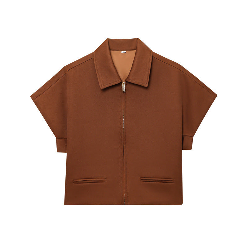 Lapel T-shirt Shory Style Coat Straight-leg Pants