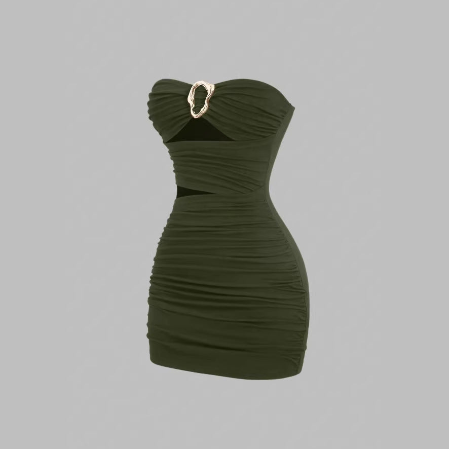 Sexy Stylish Sheer Form-fitting Tube Dress