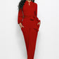 Women's Fashionable Solid Color Wide Leg Jumpsuit