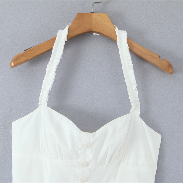 Retro Cotton Mid-length Dress
