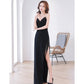 Robe à bretelles de couleur unie, élégante et tendance pour femme