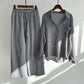Cotton And Linen Shirt Outfit Waist Loose Trousers