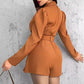 Women's European And American Princess Sleeves With Belt Jumpsuit