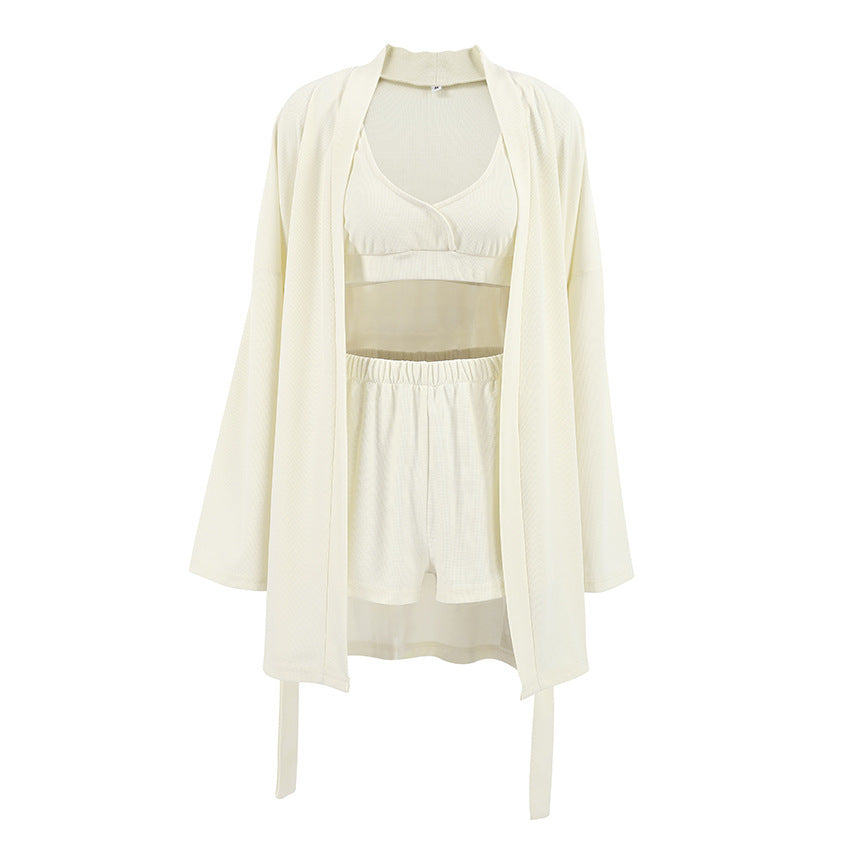 Chemise de nuit à manches longues de style européen et américain